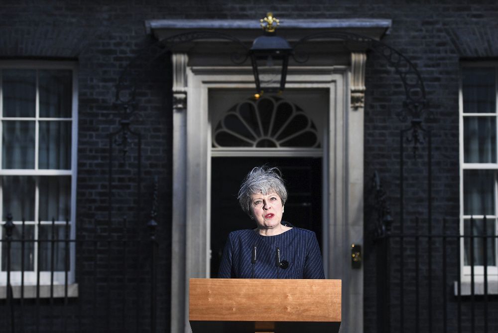 La primera ministra británica, la conservadora Theresa May, anuncia su decisión de convocar elecciones generales anticipadas para el próximo 8 de junio.