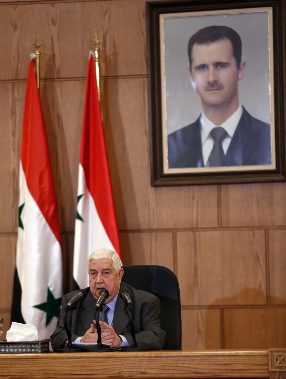El ministro sirio de Exteriores, Walid al Mualem.