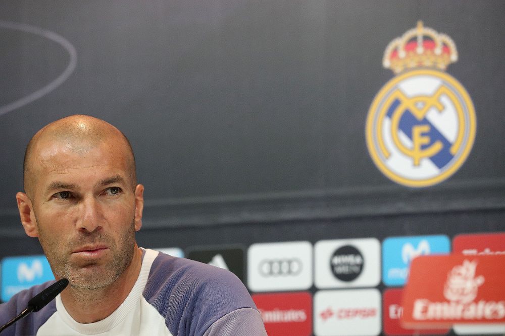 El técnico francés del Real Madrid, Zinedine Zidane.