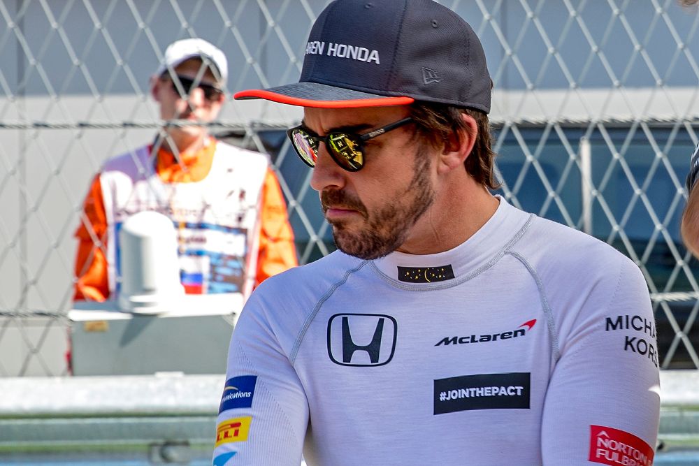 Fernando Alonso en el GP de Rusia de Fórmula Uno.
