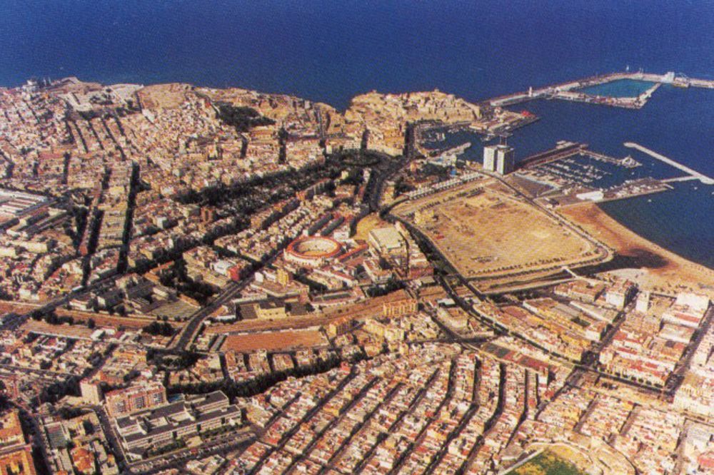 Una vista aérea de la ciudad de Melilla.