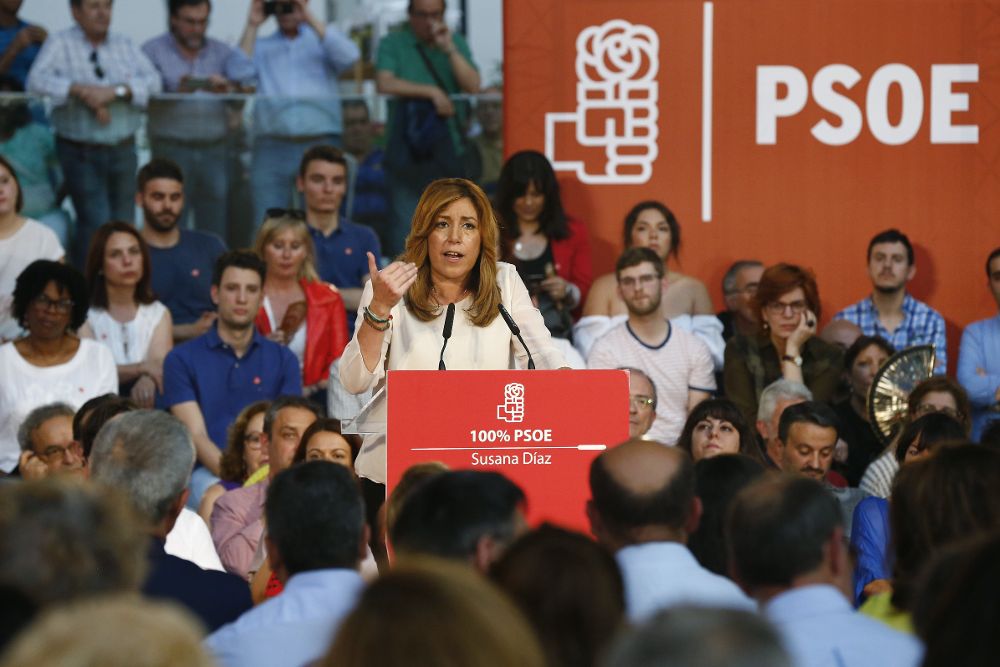 La presidenta de Andalucía y candidata a liderar el PSOE, Susana Díaz.