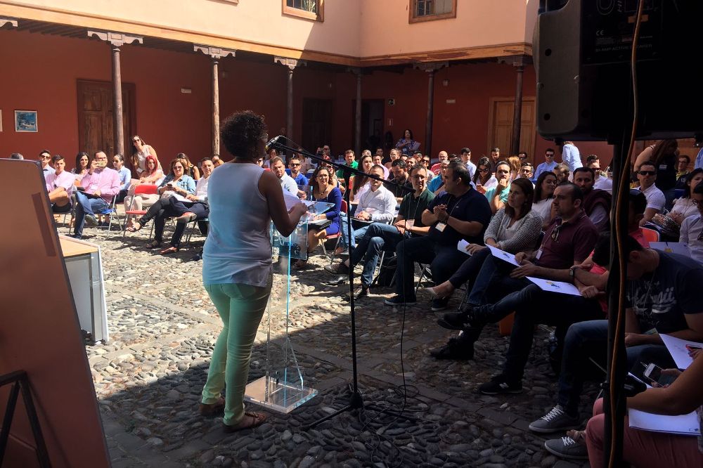 Jornada matutina del V Congreso Nacional de Jóvenes de Coalición Canaria, que se celebra en la Casa Condal de Telde.
