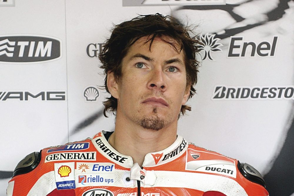 Fotografía de archivo fechada el 12 de agosto de 2011, que muestra al piloto estadounidense de MotoGP del equipo Ducati Nicky Hayden.