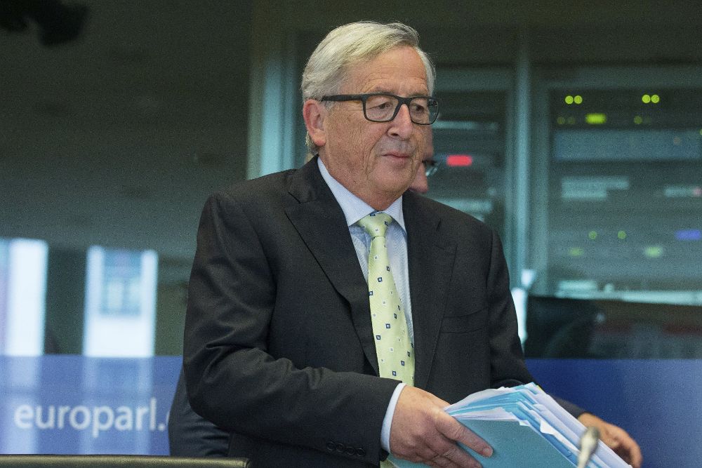 El presidente de la Comisión Europea, Jean-Claude Juncker, comparece ante la comisión de investigación de los papeles de Panamá de la Eurocámara.