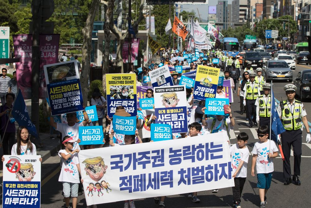 Protestas en Corea del Sur.