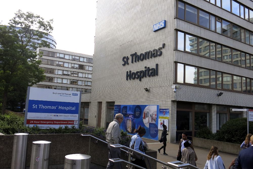 Vista del hospital St Thomas, en Londres.