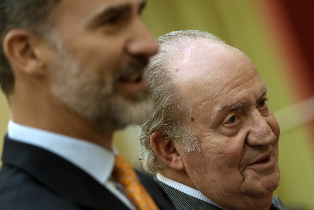 Felipe VI y el Rey emérito Juan Carlos.
