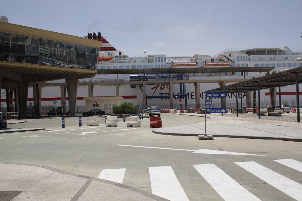 Carriles habilitados en el puerto de Melilla con motivo de la Operación Paso del Estrecho (OPE). 