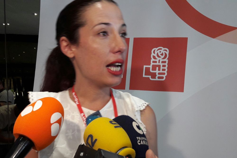 Patricia Hernández durante el Congreso Extraordinario del PSOE de Tenerife.