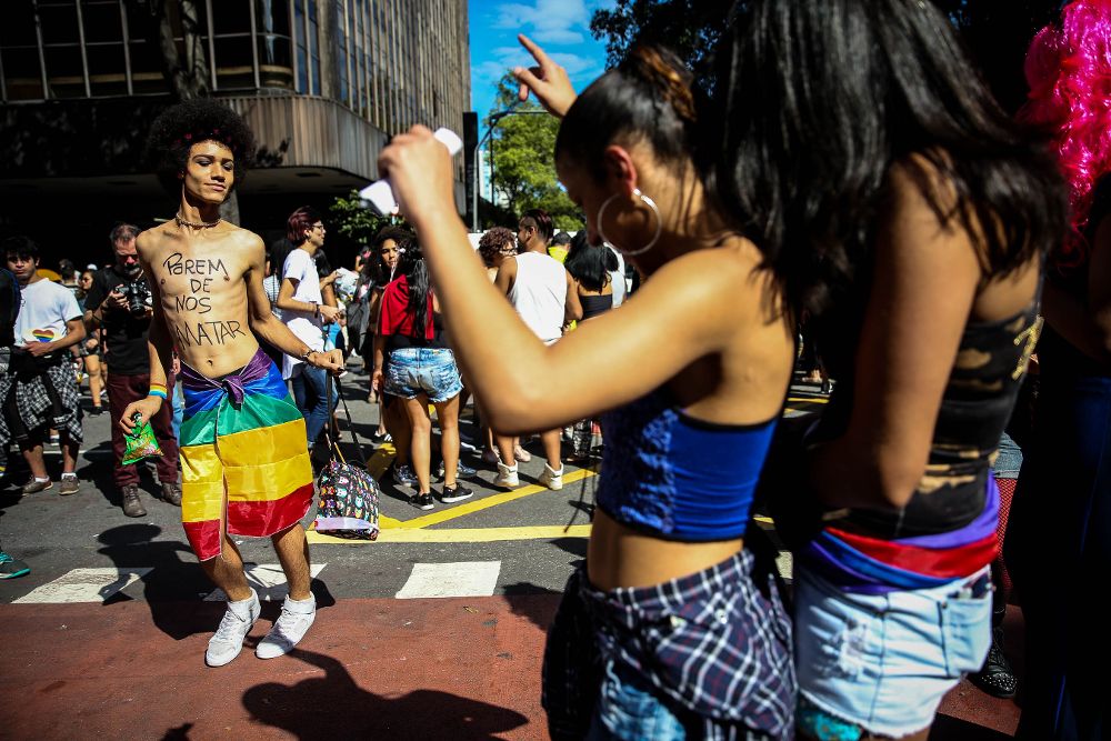 Desfile del Orgullo Homosexual en Rio de Janeiro.