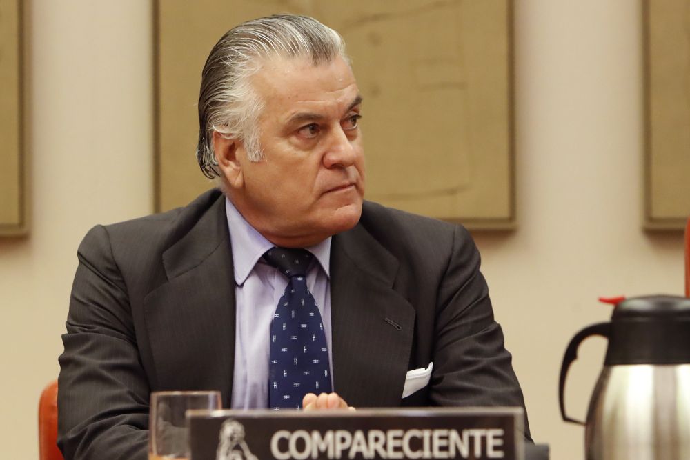 El extesorero del PP Luis Bárcenas hoy en el Congreso durante su comparecencia en la comisión de investigación.