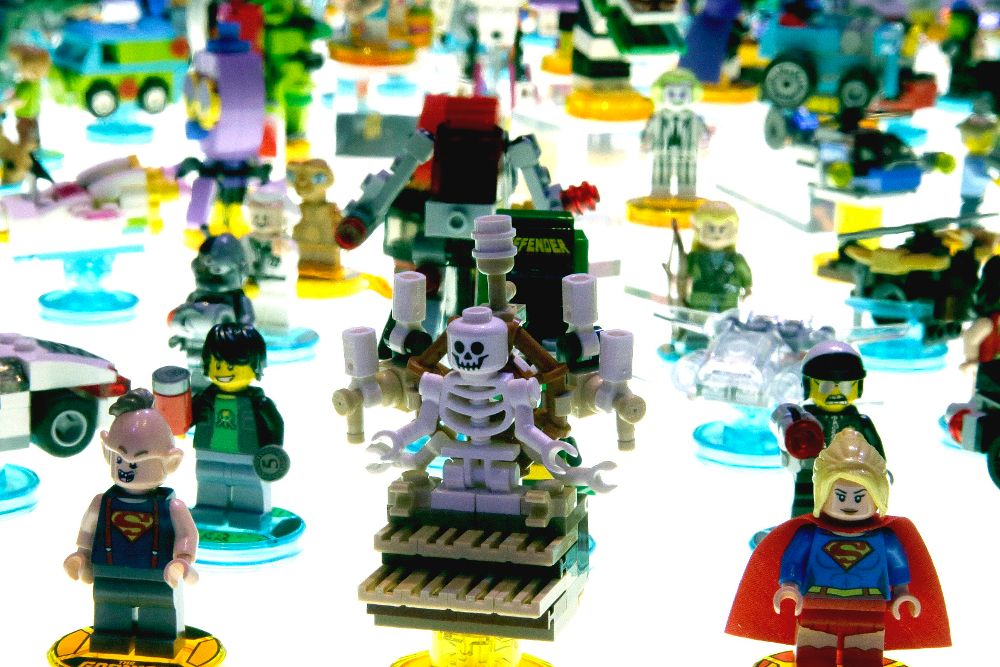 Detalle de los personajes de Lego Toy Tags en la E3 (Electronic Entertainment Expo) en Los Ángeles, California, EEUU.