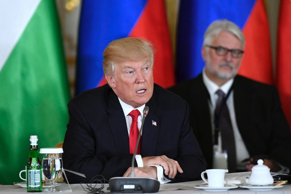 El presidente de Estados Unidos, Donald J. Trump, durante la cumbre de los Tres Mares.