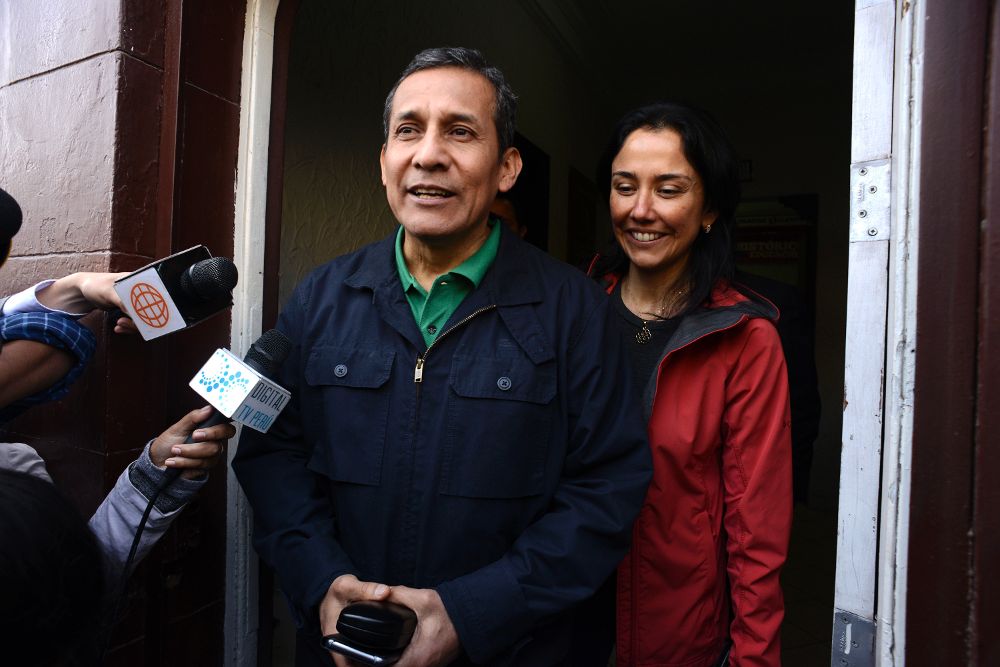 Ollanta Humala y su esposa.