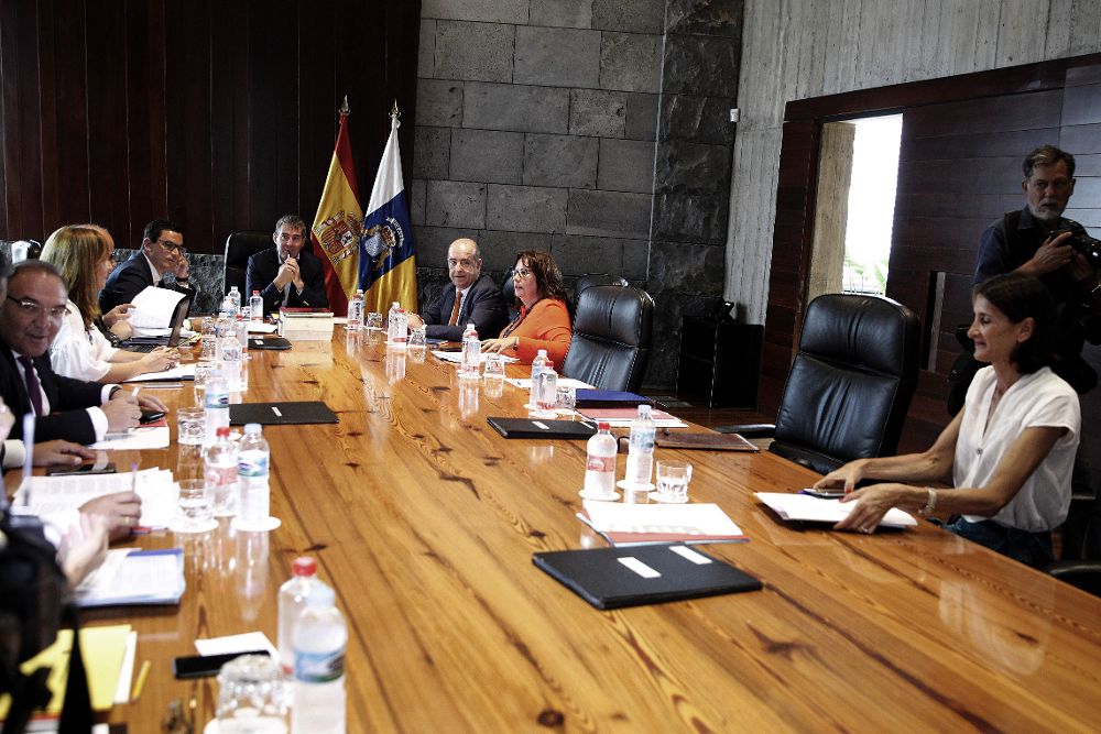 El Gobierno de Canarias reunido hoy en Consejo.