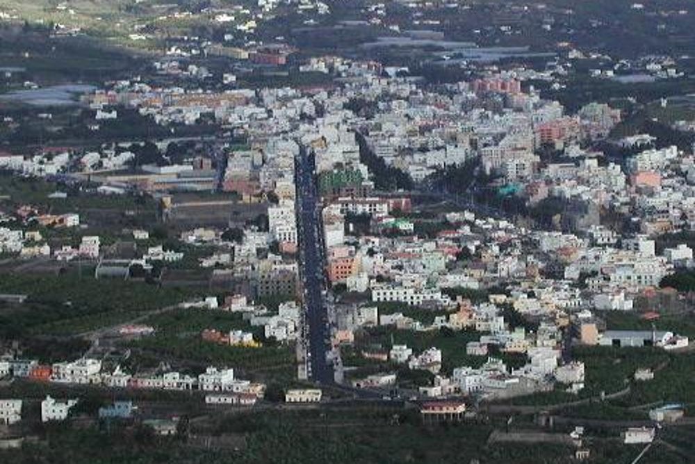 Vista general del casco urbano de Los Llanos de Aridane.