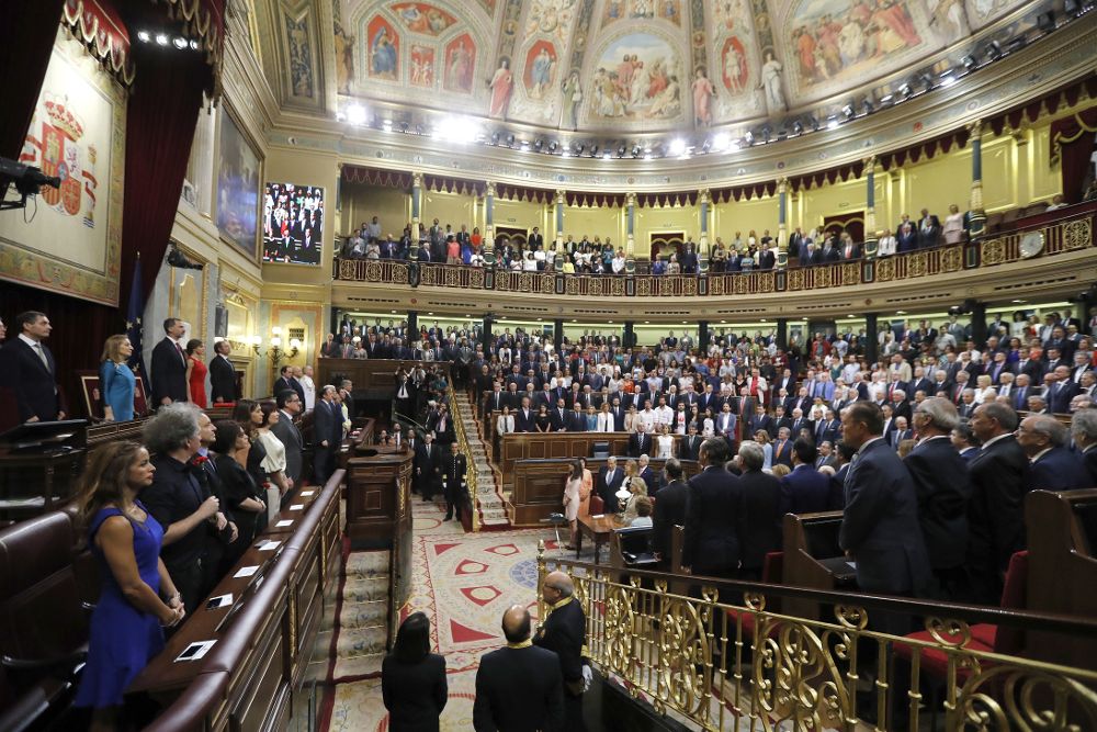 El Congreso de los Diputados en la sesión que rindió homenaje a los 40 años de las primeras elecciones democráticas.