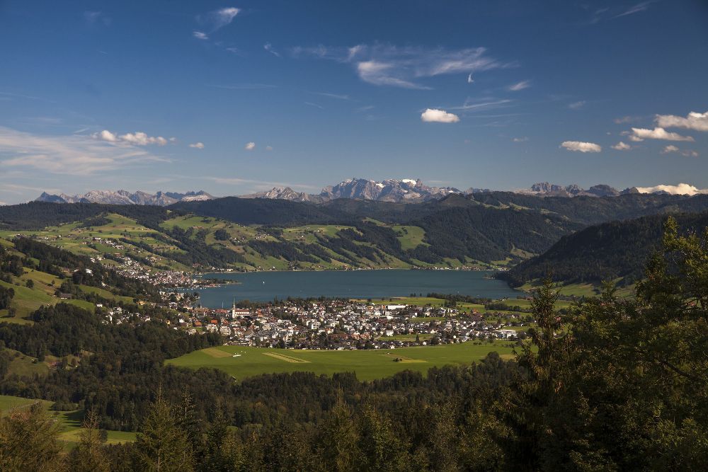 Vista general del cantón de Zug, en Suiza y a pocos kilómetros de Zúrich, donde se encuentra Crypto Valley.