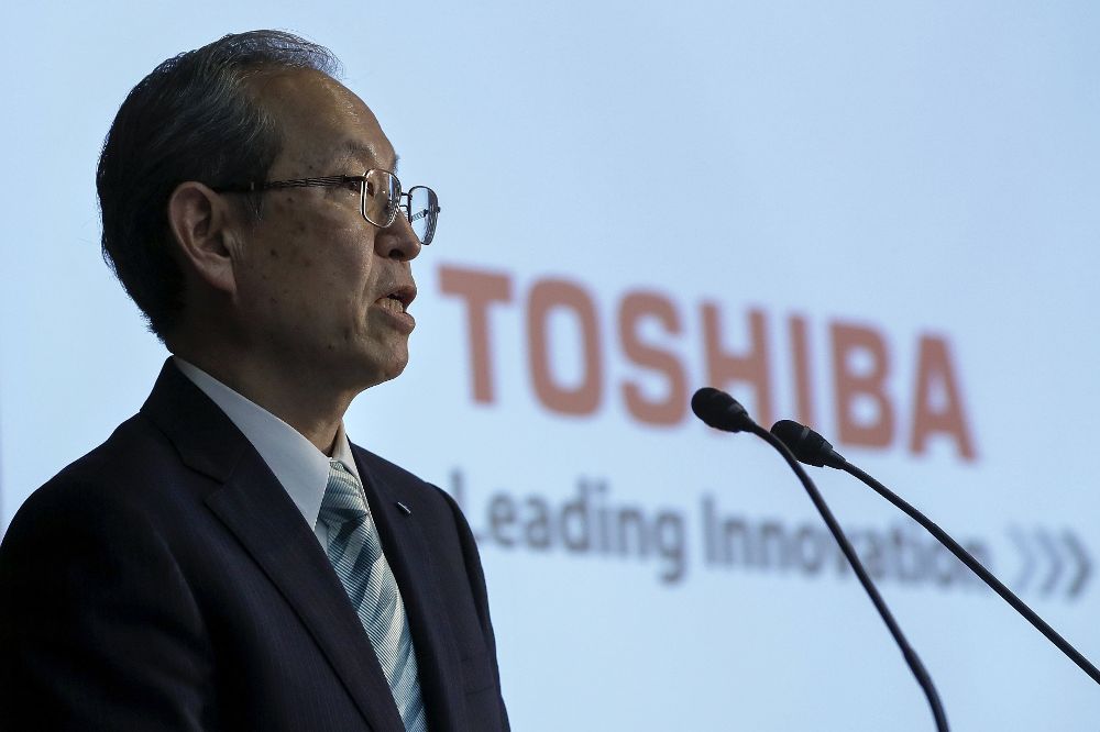 El presidente y director general de Toshiba Corp., Satoshi Tsunakawa.