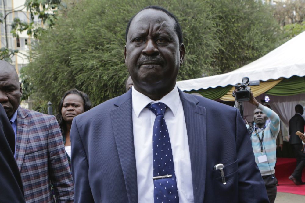 El líder de la coalición opositora Súper Alianza Nacional (NASA, por sus siglas en inglés), Raila Odinga.