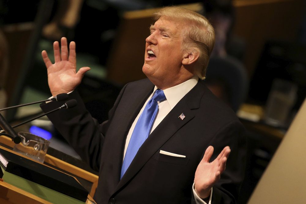 Donald Trump durante su intervención ante la Asamblea General de la ONU.