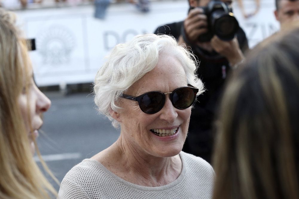 La actriz estadounidense Glenn Close a su llegada al hotel que aloja a los invitados del Festival Internacional de Cine de San Sebastián.