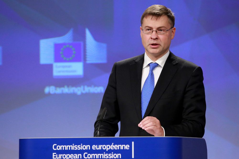 El vicepresidente de la Comisión Europea (CE) para el Euro y el Diálogo Social, Valdis Dombrovskis.