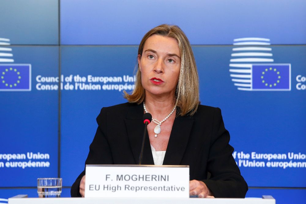 La jefa de la diplomacia europea, Federica Mogherini.