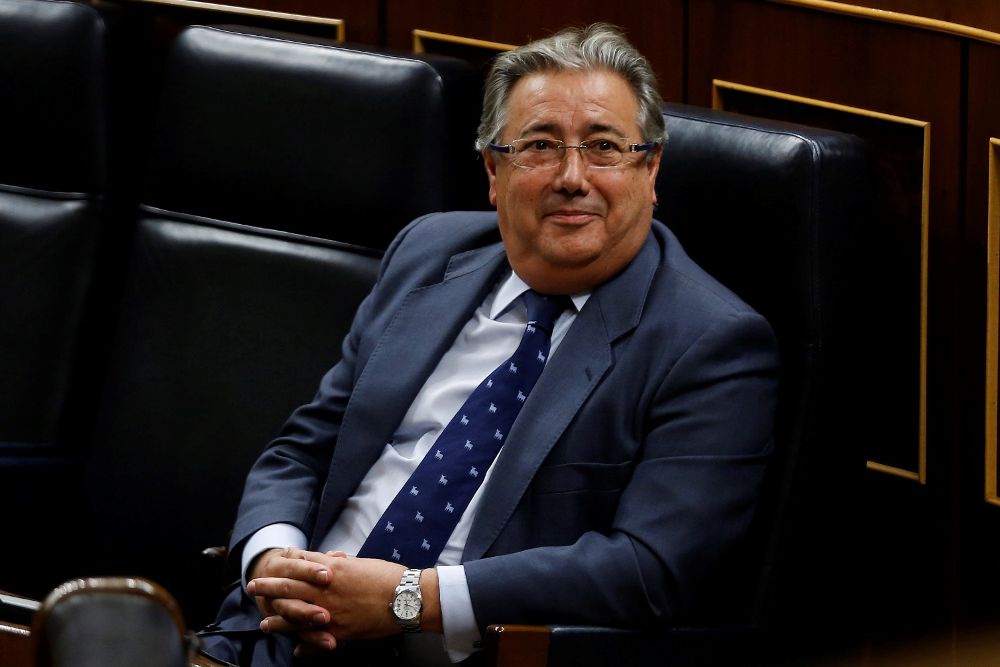El ministro del Interior Juan Ignacio Zoido, durante el pleno de la Cámara Baja.