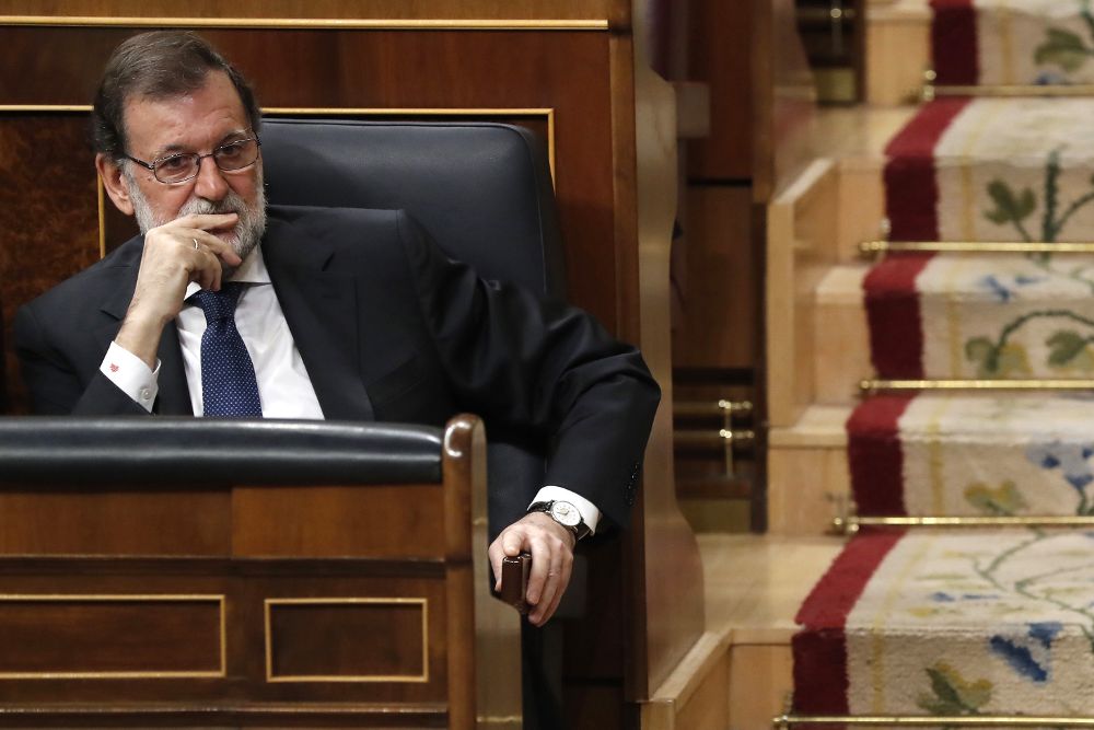 El presidente del Gobierno, Mariano Rajoy, durante la sesión de control al Gobierno, en el Congreso de los Diputados, el pasado miércoles.