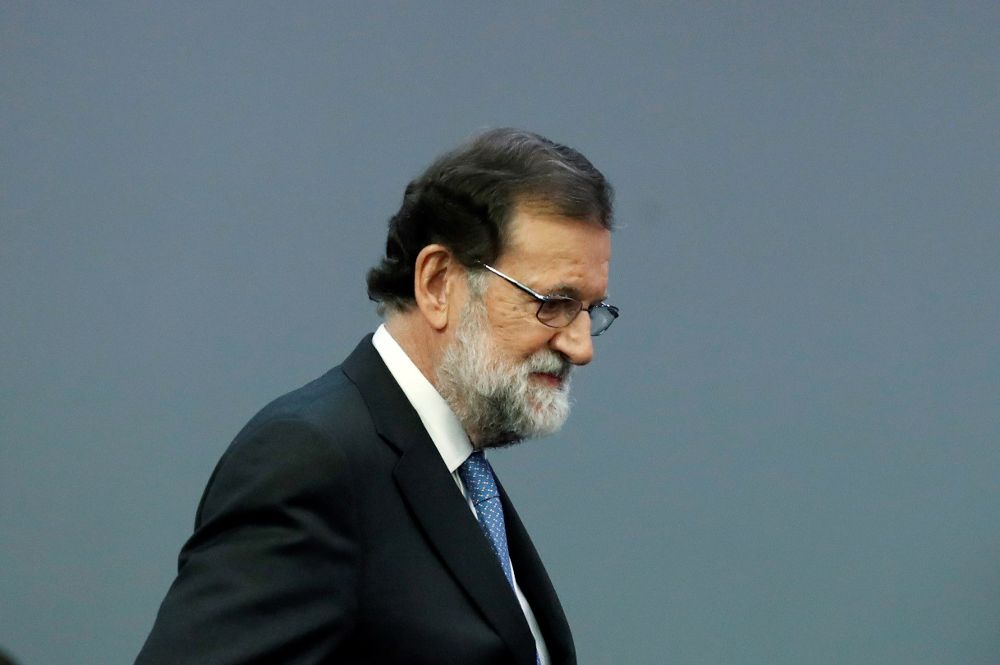 El presidente del Gobierno, Mariano Rajoy, durante la rueda de prensa ofrecida ayer en el Palacio de la Moncloa.