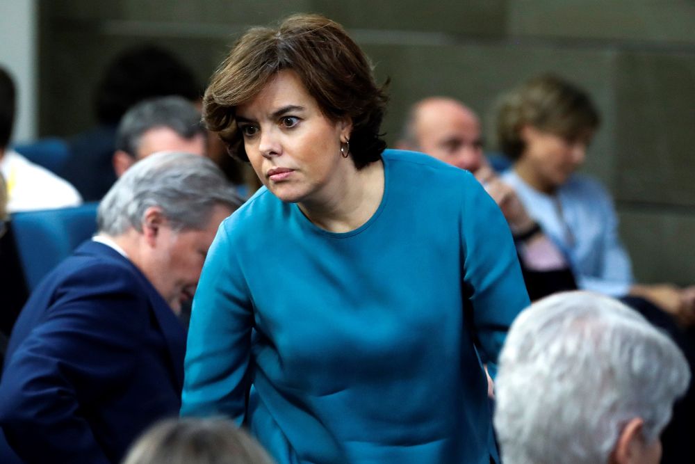 La vicepresidenta del Gobierno, Soraya Sáez de Santamaría.
