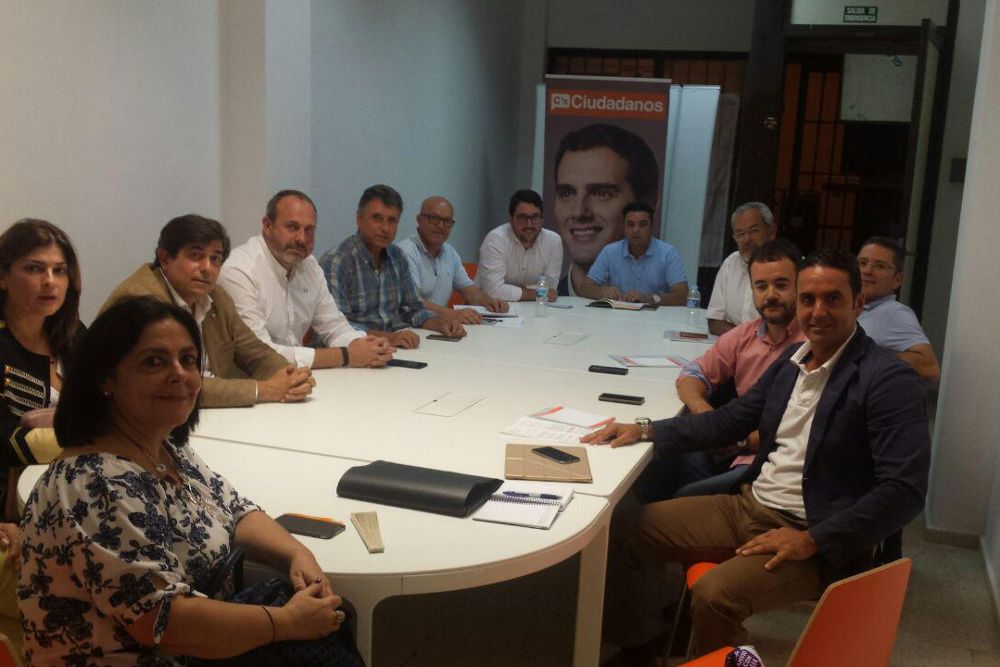 El Comité Insular de Tenerife de Ciudadanos, reunido para elegir a su coordinador insular.