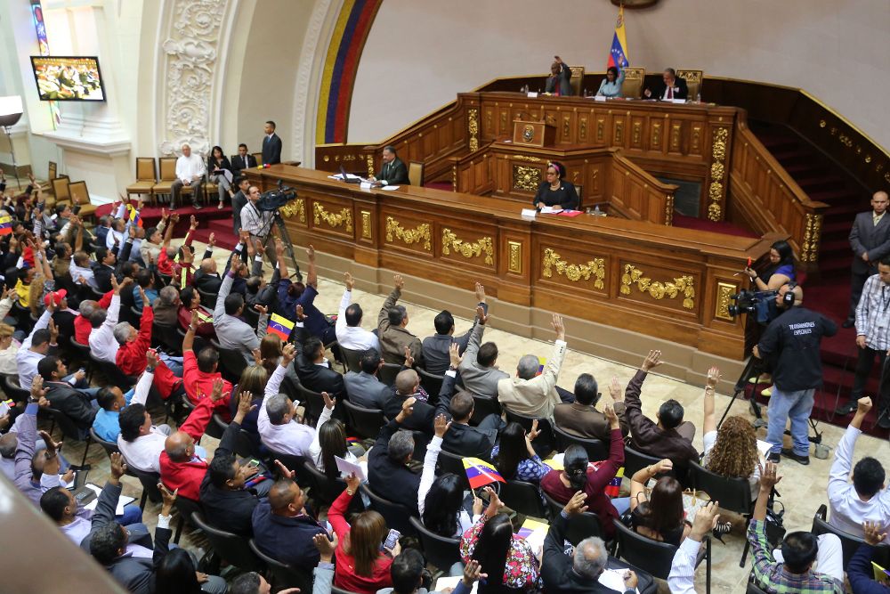 Una sesión de la Asamblea Nacional Constituyente.