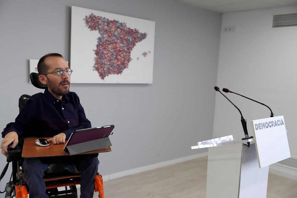 El portavoz de Podemos Pablo Echenique.
