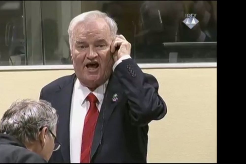 Ratko Mladic, durante su juicio.