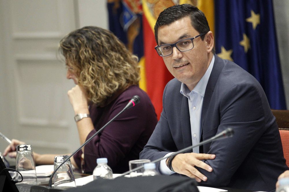 El vicepresidente y consejero de Obras Públicas y Transportes del Gobierno de Canarias, Pablo Rodríguez.
