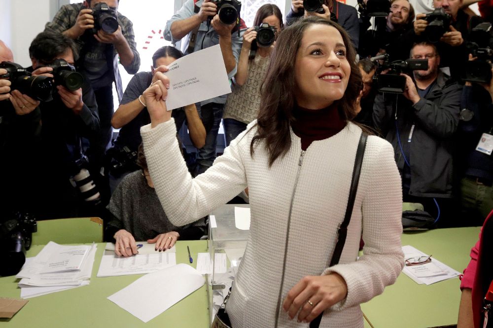 La candidata de Ciudadanos a la Presidencia de la Generalitat, Inés Arrimadas.