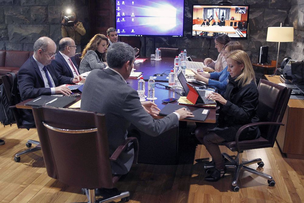 El Gobierno de Canarias reunido en un Consejo de diciembre.