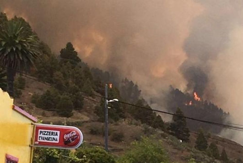 Imagen del incendio forestal de 2016.