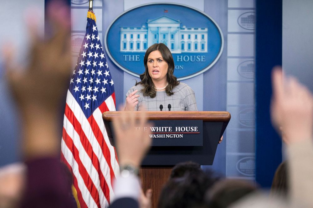 La secretaria de prensa de la Casa Blanca, Sarah Huckabee Sanders.