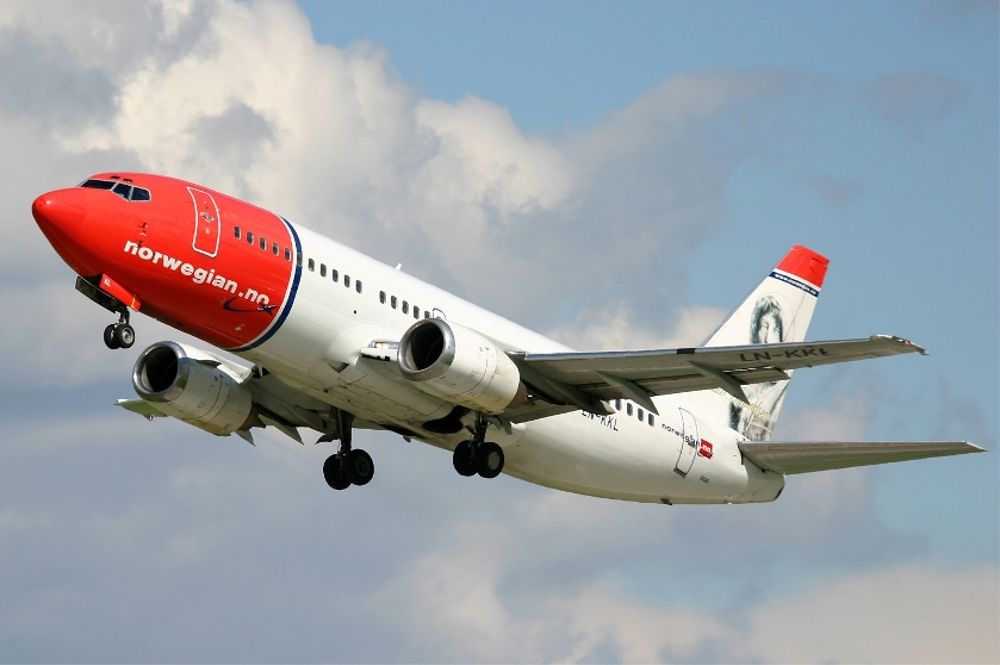 Un avión de la compañía de bajo coste Norwegian.