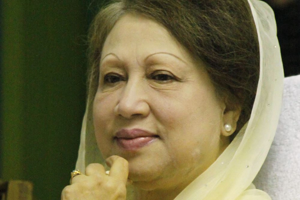 La ex primera ministra y líder de la oposición de Bangladesh, Khaleda Zía 
