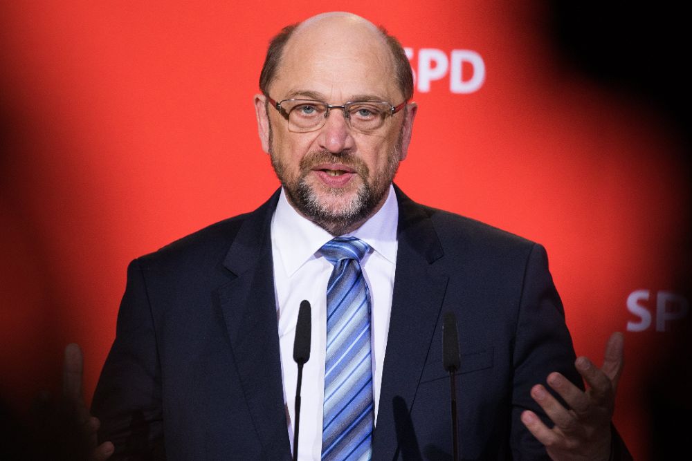 Martin Schulz habla durante una conferencia de prensa el pasado miércoles, en la sede del SPD Willy-Brandt-Haus, en Berlín.