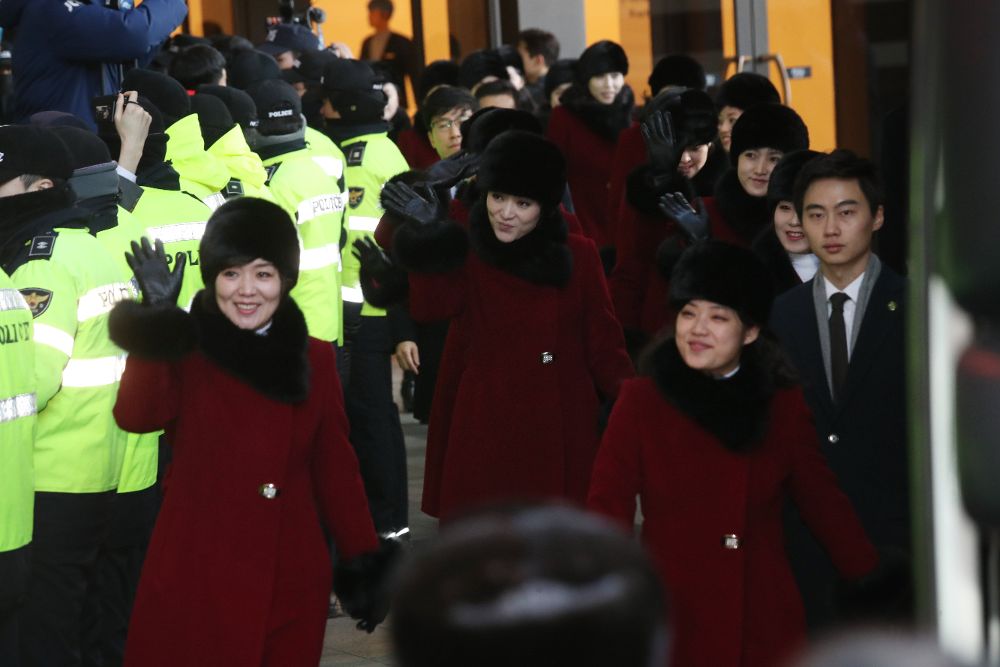 Miembros de la North Korea's Samjiyon Orchestra.