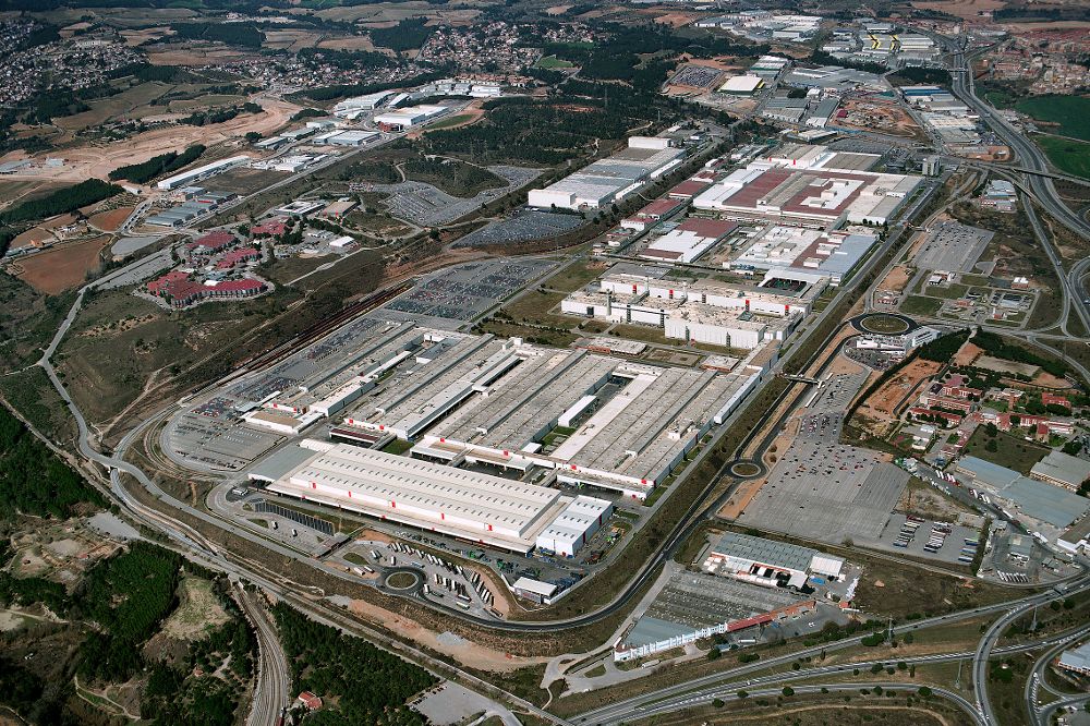 Vista aérea de la fábrica de Seat en Martorell.