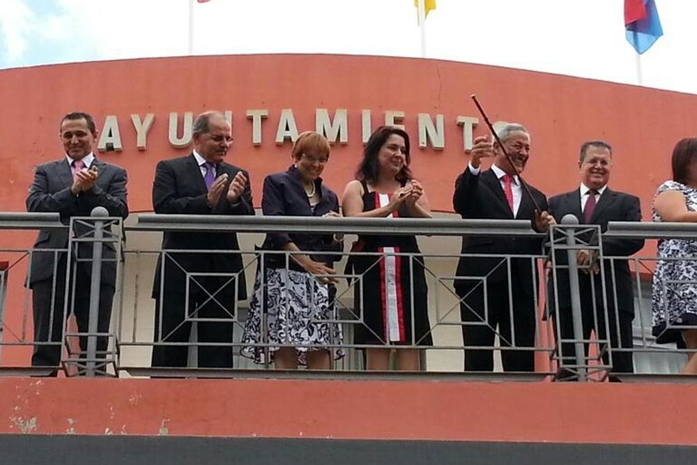 Toma de posesión del alcalde de Fasnia, en julio de 2015.