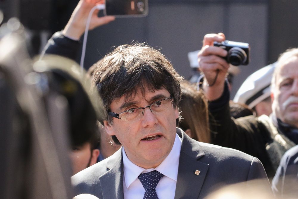 Carles Puigdemont abandona la cárcel de Neumünster.