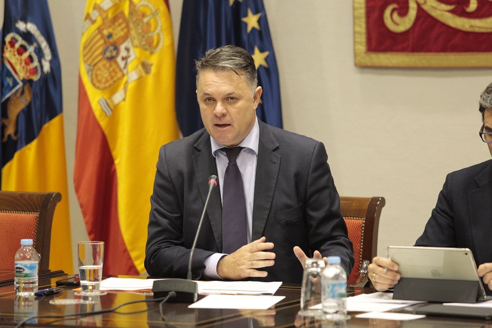 Santiago Negrín en una comparecencia ante una comisión del Parlamento.